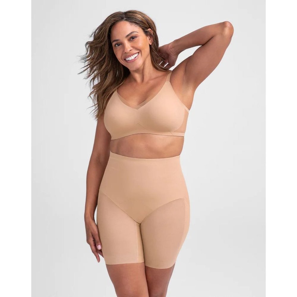 HONEYLOVE SuperPower Mid Waist Shaper Shorts in Sand Size X-Small